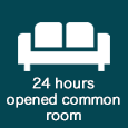 24 hours opened common room